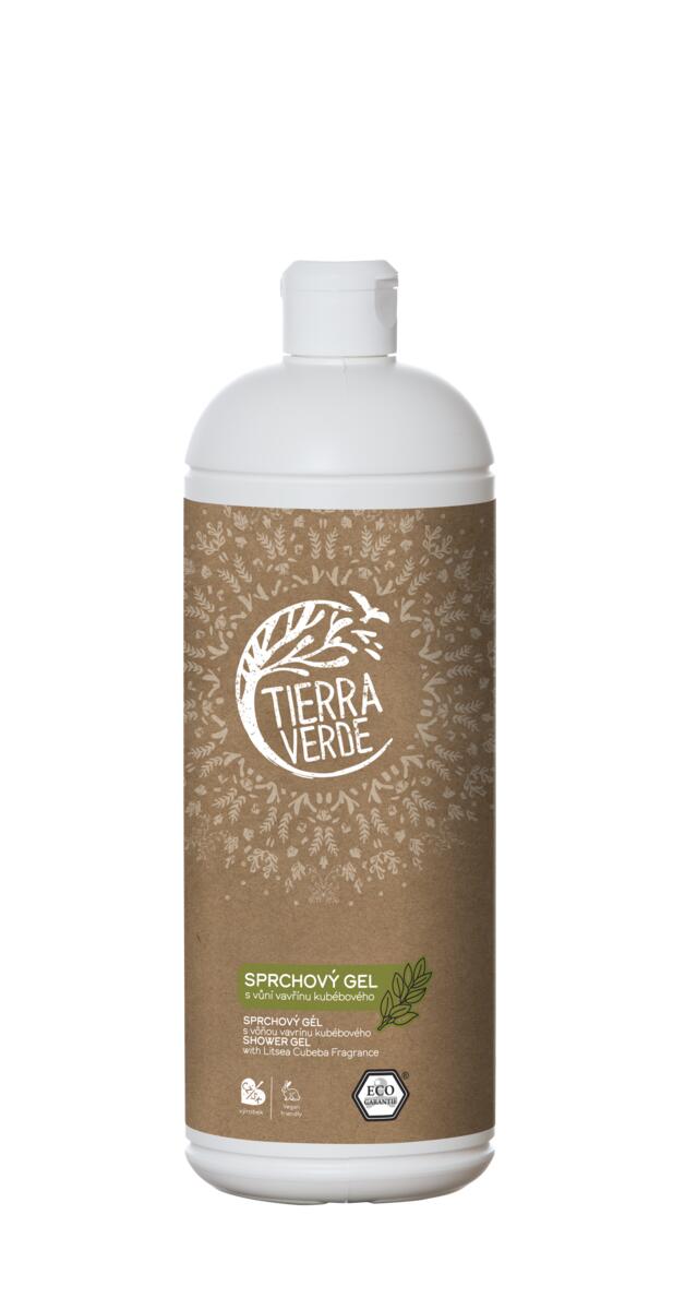 Tierra Verde – Sprchový gel s vůní vavřínu kubébového, 1 l